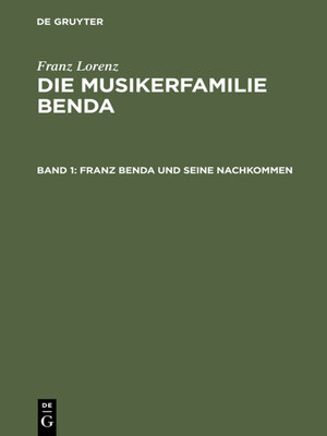 cover image of Franz Benda und seine Nachkommen